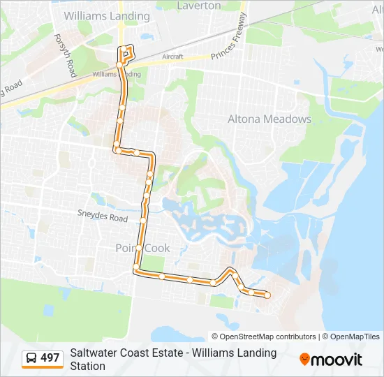 497 Bus Line Map