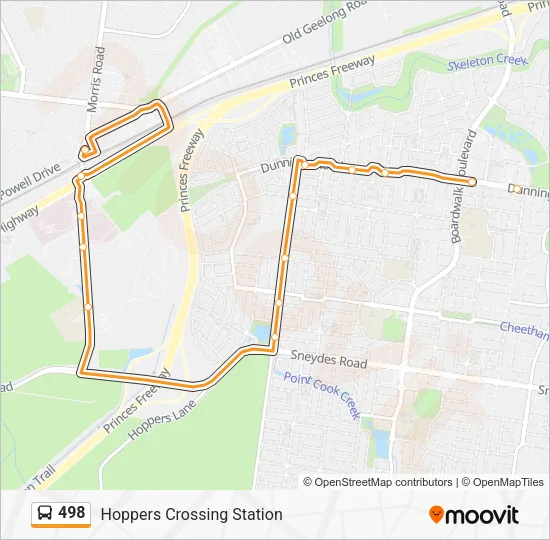 498 Bus Line Map