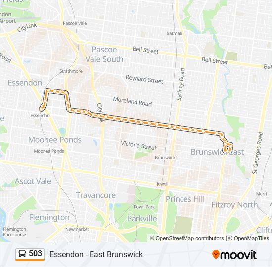 503 bus Line Map