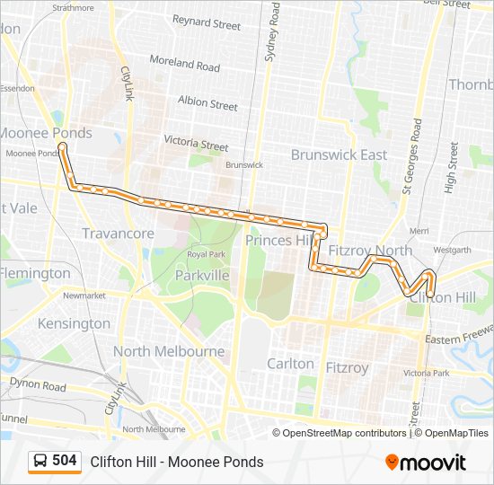 504 Route Schedules, Stops & Maps Clifton Hill (Updated)