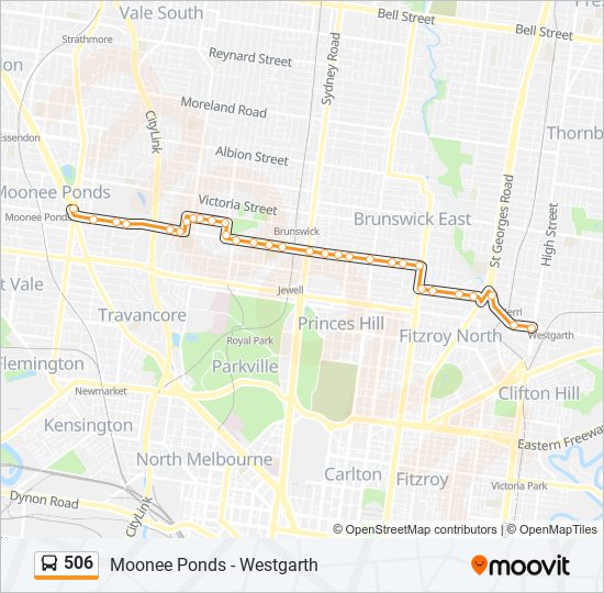 Mapa de 506 de autobús