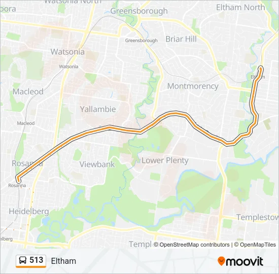 513 Bus Line Map