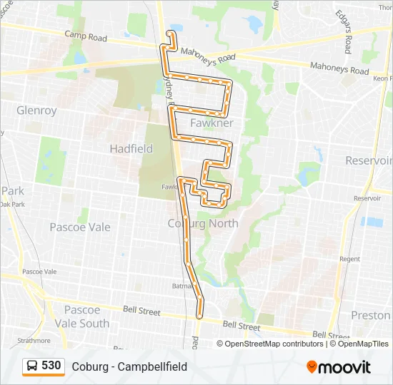 530 Bus Line Map