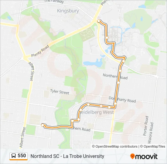 550 Bus Line Map