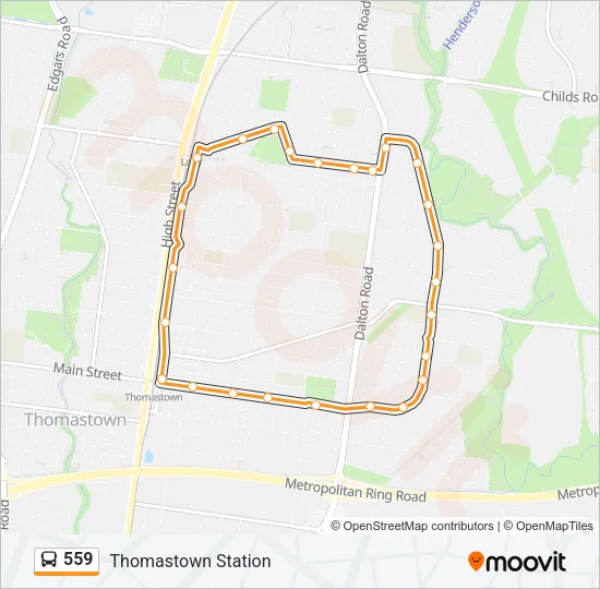 559 Bus Line Map