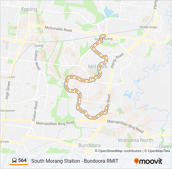 564 bus Line Map