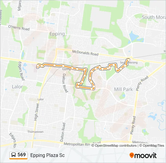 569 Bus Line Map