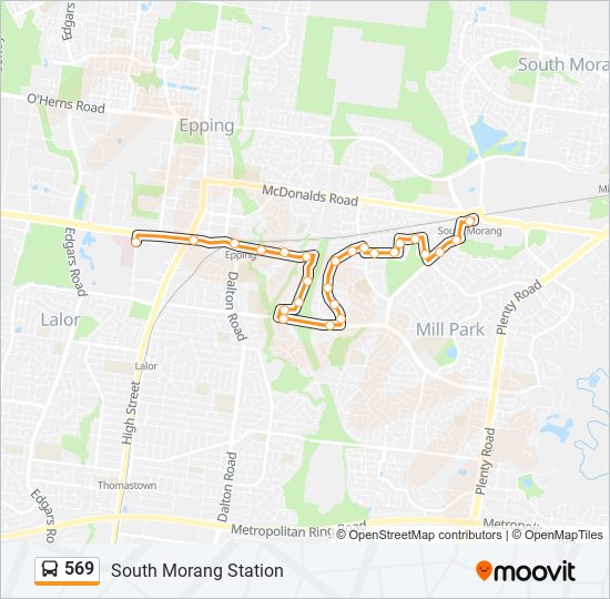 569 bus Line Map