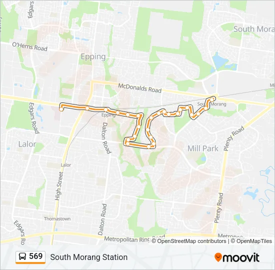 569 Bus Line Map