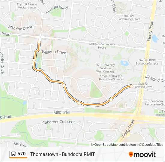 570 Transit Rd 570 Route: Schedules, Stops & Maps - Bundoora (Updated)