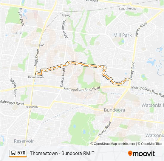 570 bus Line Map