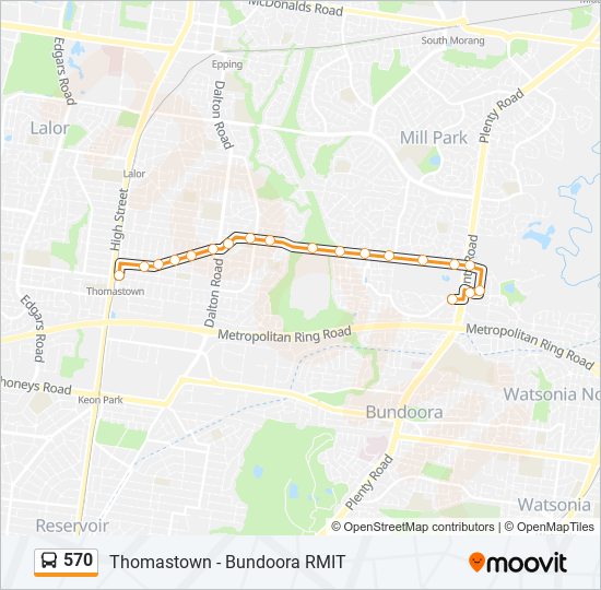 570 Bus Line Map