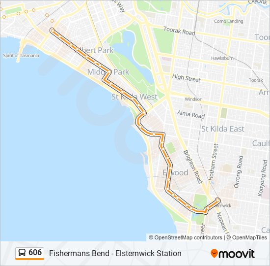 606 Route Schedules, Stops & Maps Elsternwick Station (Updated)