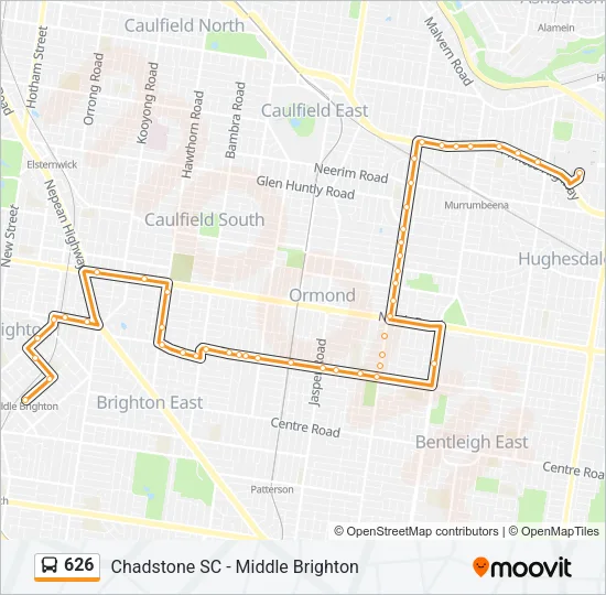 626 Bus Line Map