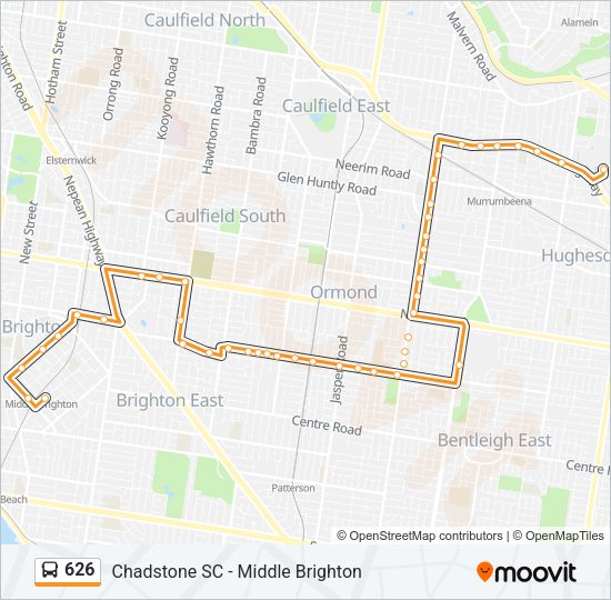 626 Bus Line Map