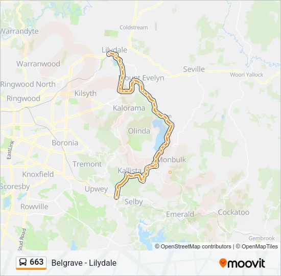 663 Bus Line Map