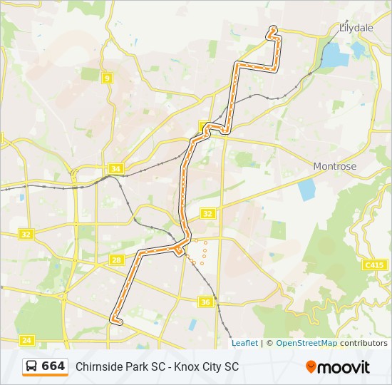 664 Route Schedules Stops Maps Chirnside Park Sc