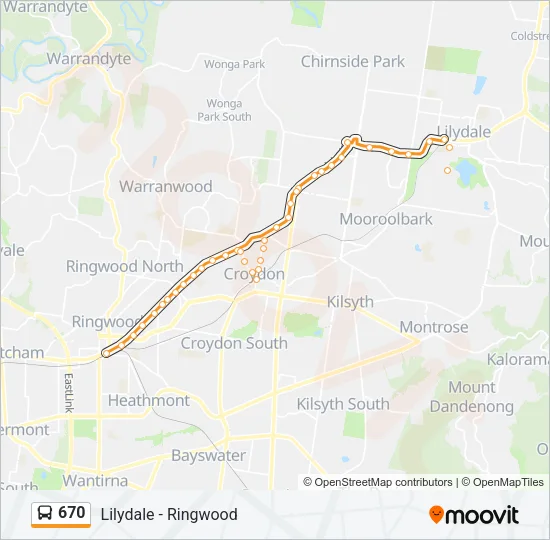 670 Bus Line Map
