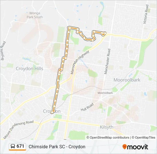 671 Bus Line Map