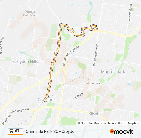 671 Bus Line Map