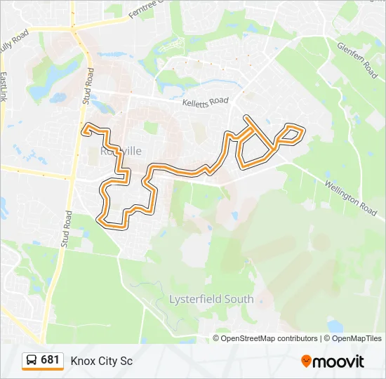 681 Bus Line Map