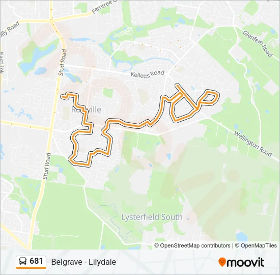 681 Bus Line Map