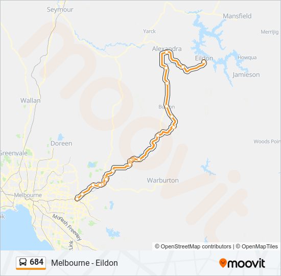 684 bus Line Map