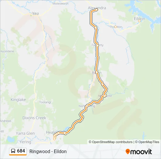 684 Bus Line Map
