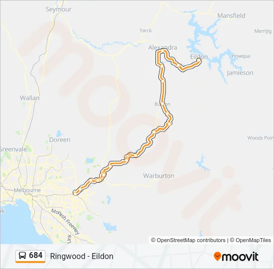 684 Bus Line Map