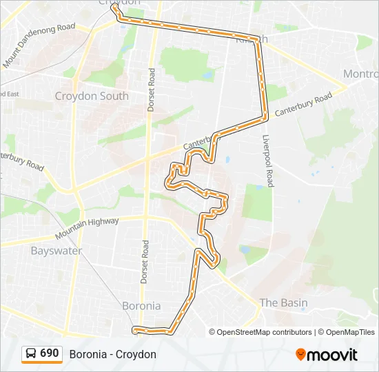 690 Bus Line Map