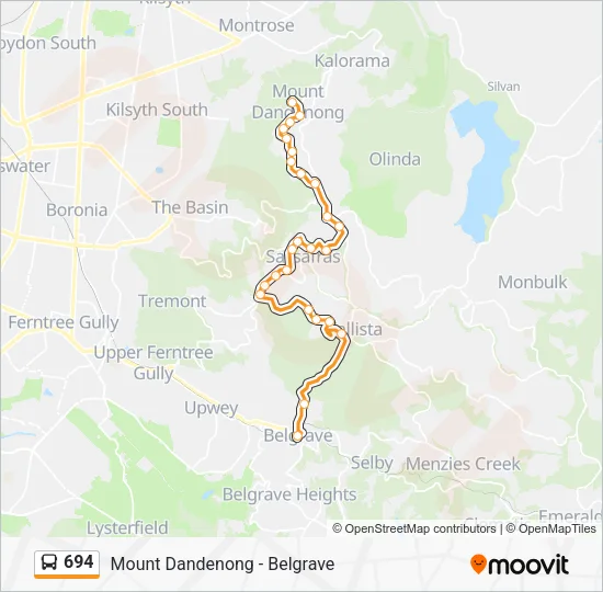 694 Bus Line Map