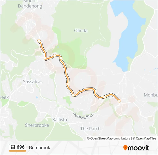 696 Route: Schedules, Stops & Maps - Gembrook (Updated)