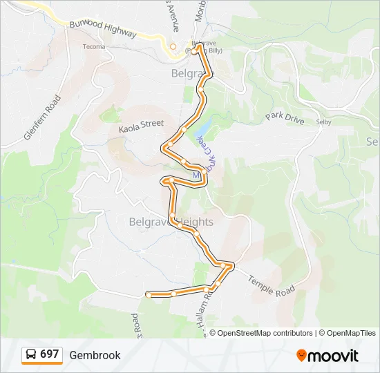 697 Bus Line Map
