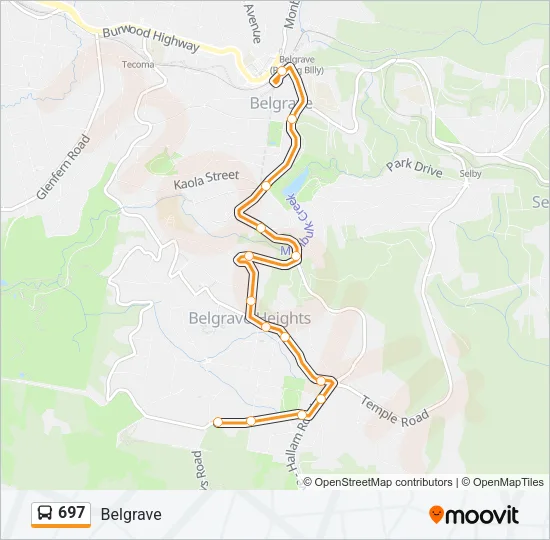 697 Bus Line Map