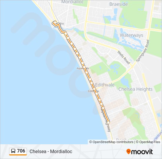 706 Bus Line Map