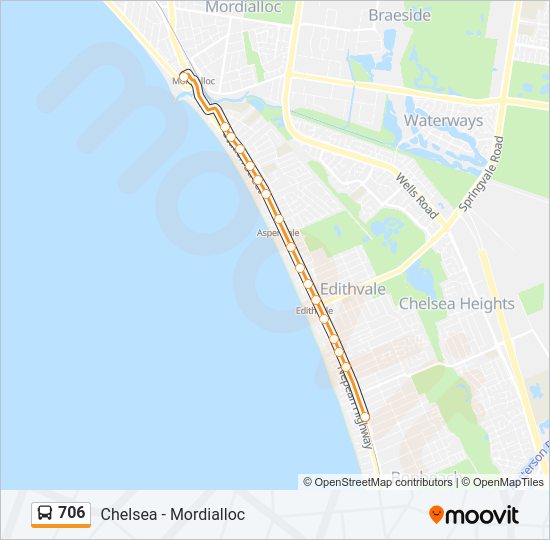 706 Bus Line Map
