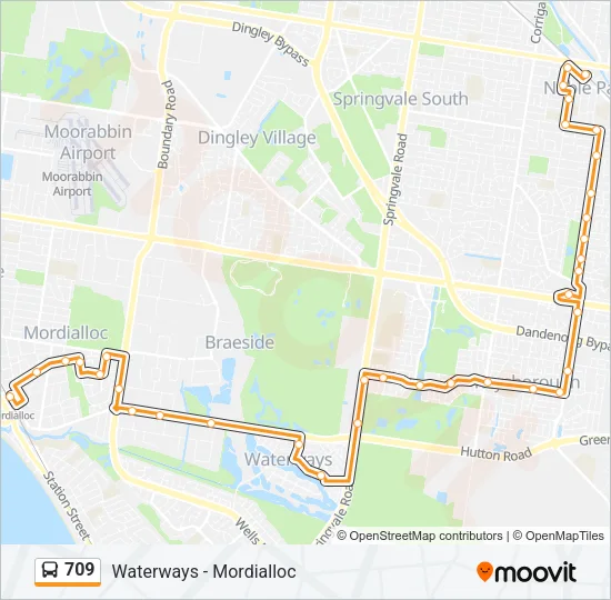 709 Bus Line Map