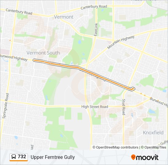 732 Bus Line Map