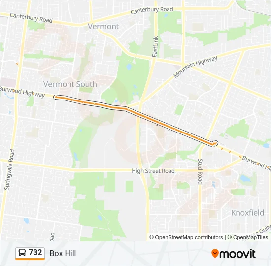 732 Bus Line Map