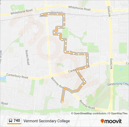 740 Route: Schedules, Stops & Maps - Vermont Secondary College (Updated)