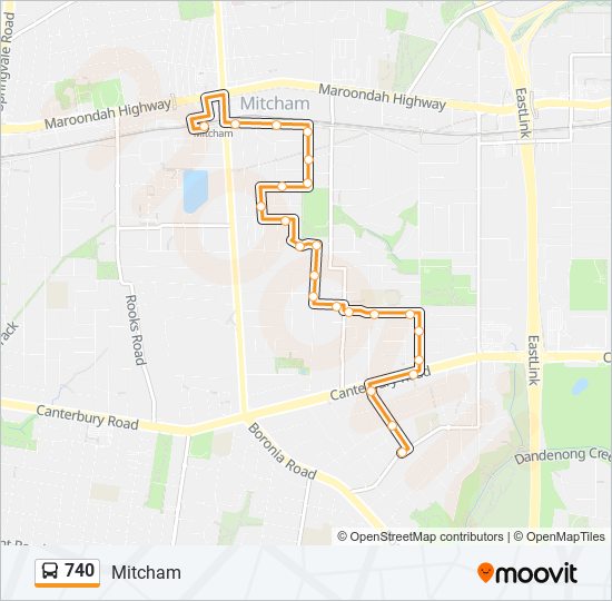 740 bus Line Map