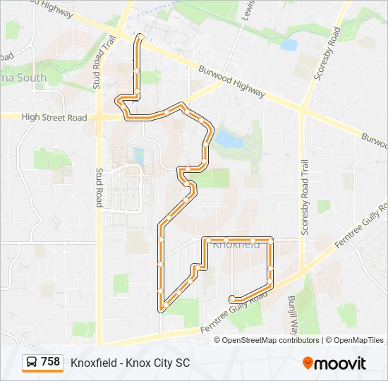 758 bus Line Map