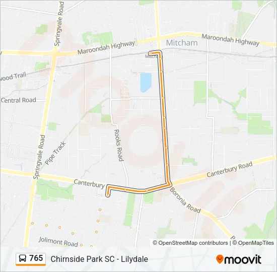 765 Bus Line Map