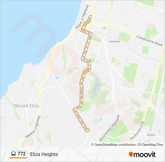 772 Bus Line Map
