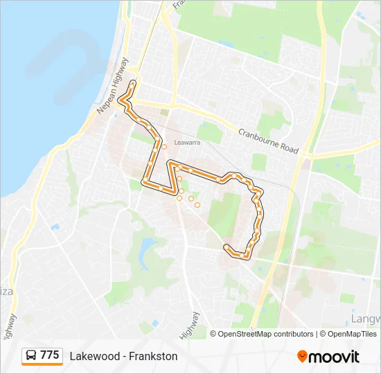 775 Bus Line Map