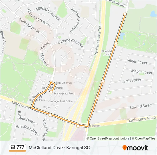 777 Bus Line Map