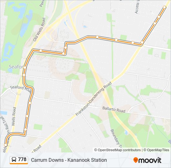 778 bus Line Map