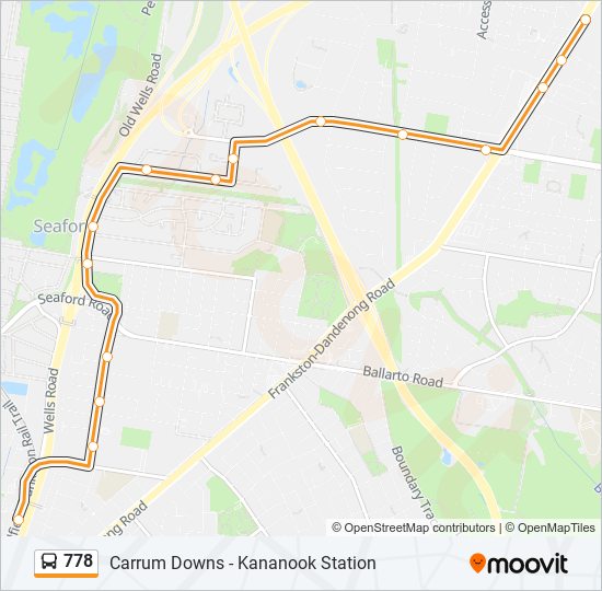 778 bus Line Map