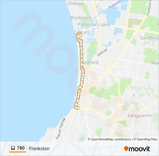 780 Bus Line Map