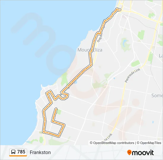 785 Bus Line Map